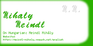 mihaly meindl business card
